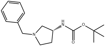 (3R)-(+)-1-BENZYL-3-(TERT-BUTOXYCARBONYLAMINO)PYRROLIDINE Structure