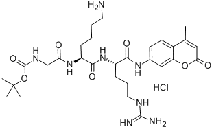 N-T-BOC-GLY-LYS-ARG 7-AMIDO-4-METHYLCOUMARIN HYDROCHLORIDE Structure