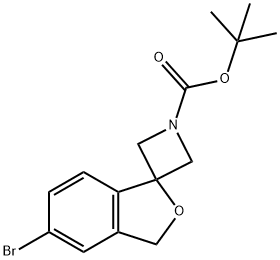 tert-butyl 5'-bromo-3'H-spiro[azetidine-3,1'-[2]benzofuran]-1-carboxylate Struktur