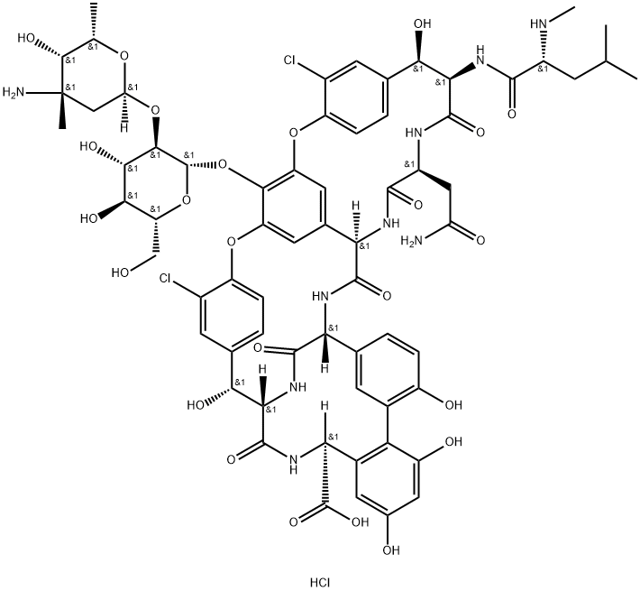 塩酸バンコマイシン 化学構造式