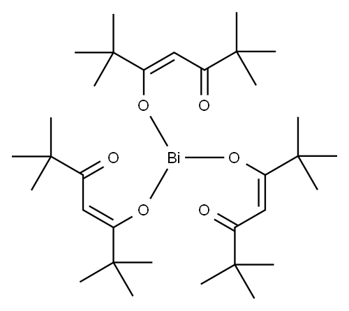 三(2,2,6,6-四甲基-3,5-庚二酸)铋 结构式