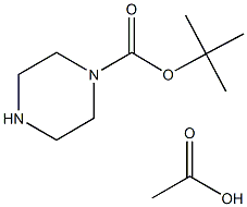 哌嗪-1-甲酸叔丁酯醋酸盐 结构式