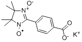 2-(4-カルボキシフェニル)-4,4,5,5-テトラメチルイミダゾリン-1-オキシ3-オキシド,ナトリウム塩 化学構造式