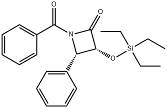 (3R,4S)-1-苯甲酰-3-[(三乙基硅)氧基]-4-苯基-2-氮杂环丁酮 结构式