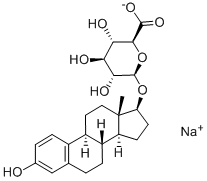 Β雌二醇17-(Β-D-葡萄糖醛酸)钠盐, 15087-02-2, 结构式