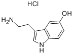 5-羟基色胺盐酸盐, 153-98-0, 结构式