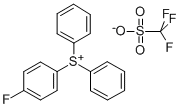 (4-氟苯基)二苯基锍三氟甲磺酸, 154093-57-9, 结构式