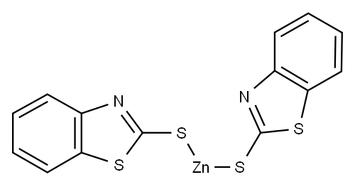 Zinc 2-mercaptobenzothiazole Structure