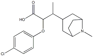 (+/-)-TROPANYL 2-(4-CHLOROPHENOXY)BUTANOATE MALEATE Structure