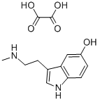 3-[2-(メチルアミノ)エチル]-1H-インドール-5-オール/エタン二酸,(1:x) 化学構造式