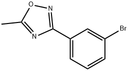 3-(3-ブロモフェニル)-5-メチル-1,2,4-オキサジアゾール 化学構造式