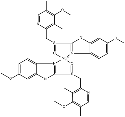 埃索美拉唑镁, 161973-10-0, 结构式