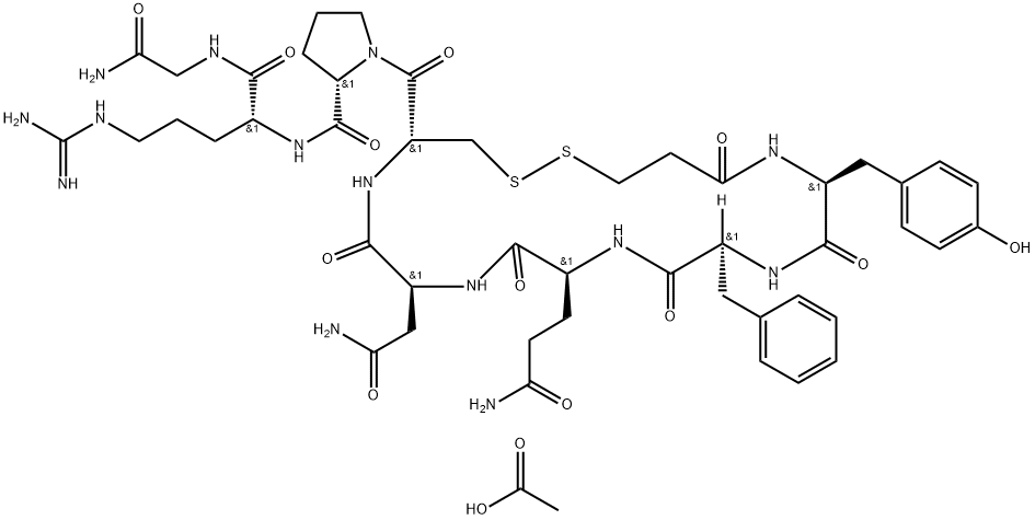 醋酸去氨加压素, 16789-98-3, 结构式