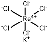 ヘキサクロロレニウム(IV)酸カリウム 化学構造式