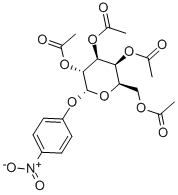 (4-硝基)苯基-2,3,4,6-四-O-乙酰基-ALPHA-D-半乳糖吡喃糖苷 结构式