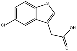 5-氯苯并噻酚-3-乙酸, 17266-30-7, 结构式
