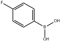 4-フルオロフェニルボロン酸 化学構造式
