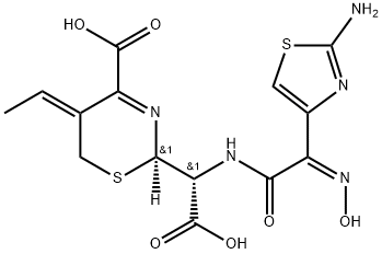 (R,Z)-2-((R)-((Z)-2-(2-aMinothiazol-4-yl)-2-(hydroxyiMino)acetaMido)(carboxy)Methyl)-5-ethylidene-5,6-dihydro-2H-1,3-thiazine-4-carboxylic acid Structure