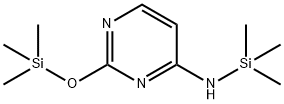 N-(トリメチルシリル)-2-(トリメチルシリルオキシ)ピリミジン-4-アミン 化学構造式