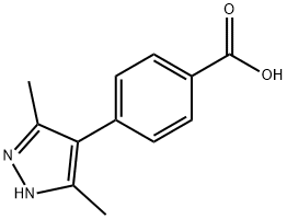 4-(3,5-ジメチル-1H-ピラゾール-4-イル)安息香酸 化学構造式