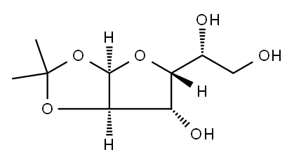 1,2-O-Isopropylidene-D-glucofuranose Structure