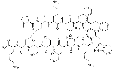 皮质抑素-14, 186901-48-4, 结构式