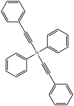 二苯基双(苯基乙炔基)硅烷 结构式