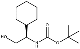 N-BOC-D-シクロヘキシルグリシノール 化学構造式