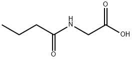 N-(1-oxobutyl)glycine Struktur