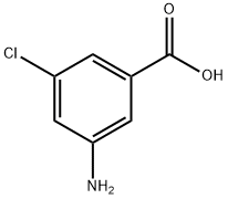 3-氨基-5-氯苯甲酸, 21961-30-8, 结构式