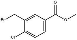 3-溴甲基-4-氯苯甲酸甲酯, 220464-68-6, 结构式