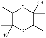 2,3,5,6-テトラメチル-1,4-ジオキサン-2,5-ジオール 化学構造式