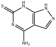 4-氨基-6-巯基吡唑酮[3,4-d]嘧啶, 23771-52-0, 结构式