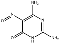 2,4-二氨基-6-羟基-5-亚硝基嘧啶, 2387-48-6, 结构式