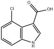 4-氯吲哚-3-甲酸 结构式