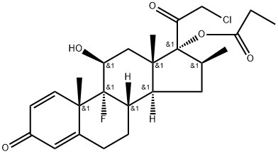 丙酸氯倍他索, 25122-46-7, 结构式