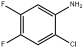 2-クロロ-4,5-ジフルオロアニリン 化学構造式