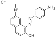 8-[(4-氨基苯基)偶氮]-7-羟基-N,N,N-三甲基-2-萘季铵盐酸盐, 26381-41-9, 结构式