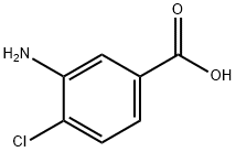 3-氨基-4-氯苯甲酸 结构式