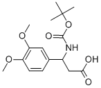 N-BOC-DL-3-氨基-3-(3,4-二甲氧基苯基)丙酸 结构式
