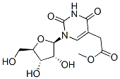 5-Pyrimidineacetic acid, 1,2,3,4-tetrahydro-2,4-dioxo-1-beta-D-ribofur anosyl-, methyl ester Struktur