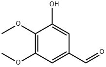 3-ヒドロキシ-4,5-ジメトキシベンズアルデヒド 化学構造式