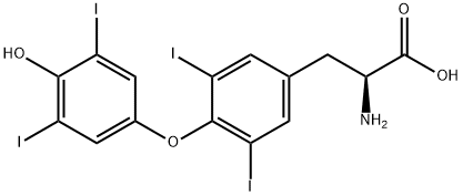 DL-チロキシン 化学構造式