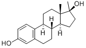 (17S)-17-メチルエストラ-1,3,5(10)-トリエン-3,17β-ジオール 化学構造式