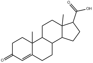 3-氧代-雄甾-4-烯-17beta-羧酸, 302-97-6, 结构式