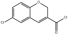 6-クロロ-2H-ベンゾピラン-3-カルボニルクロリド 化学構造式