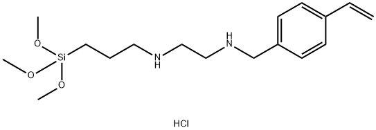N-[4-乙烯苯基)甲基]-N’-[3-(三甲氧基硅烷基)丙基]-1,2-乙二胺单盐酸盐(9CI) 结构式