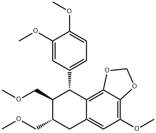 (7S,8S,9R)-9-(3,4-二甲氧基苯基)-6,7,8,9-四氢-4-甲氧基-7,8-双(甲氧基甲基)萘并[1,2-D]-1,3-二恶茂, 33676-00-5, 结构式