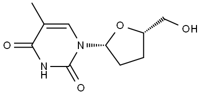 2',3'-二脱氧胸苷 结构式