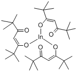 トリス(2,2,6,6-テトラメチル-3,5-ヘプタンジオナト)インジウム(III) 化学構造式
